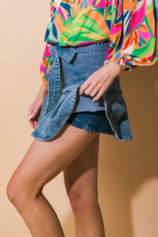 NOTHING TO FEAR DENIM SKORT - By Baano