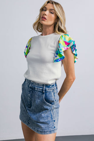 GLITTERY GLEE SWEATER TOP - By Baano