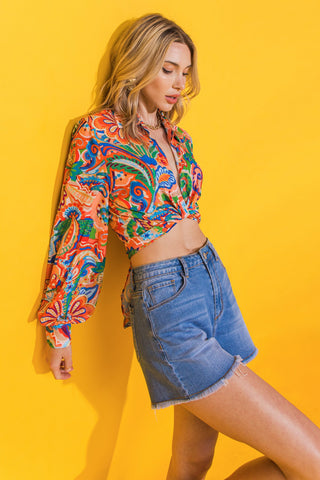 MY HAPPY PLACE WOVEN TOP - By Baano