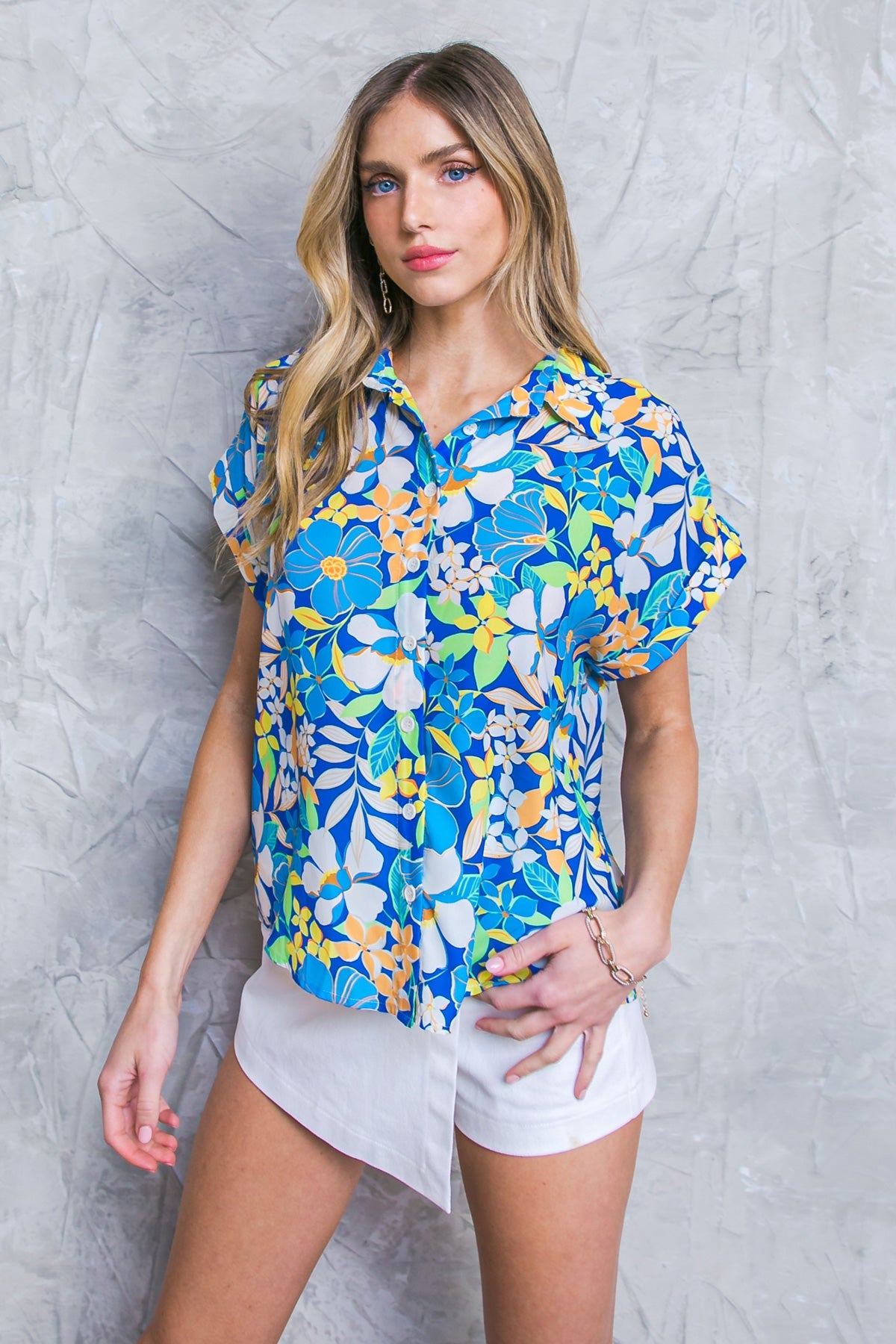 CRUISING THROUGH WOVEN TOP - By Baano