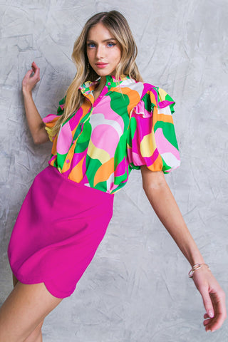 MAKE THEM PROUD WOVEN TOP - By Baano