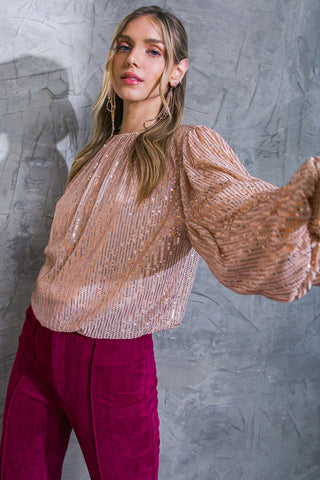 HOPE YOU REMEMBER SEQUIN TOP - By Baano