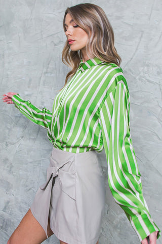 NOTHING TO REGRET SATIN WOVEN TOP - By Baano
