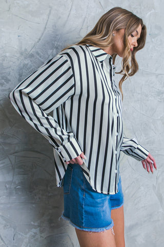 NOTHING TO REGRET SATIN WOVEN TOP - By Baano