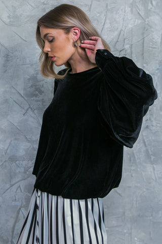 IT'S YOUR TIME VELVET TOP - By Baano