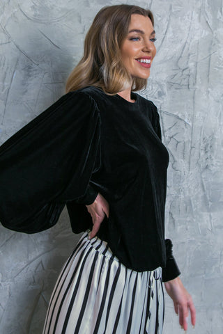 IT'S YOUR TIME VELVET TOP - By Baano