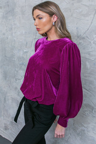 IT'S YOUR TIME VELVET TOP - By Baano