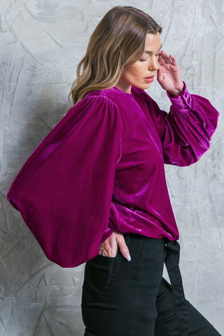 IT'S YOUR TIME VELVET TOP - By Baano