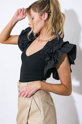 SUPER STAR PLATFORM KNIT BODYSUIT - By Baano
