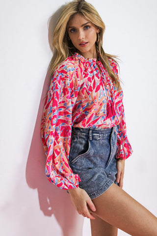 MISTLETOE MOMENT WOVEN TOP - By Baano