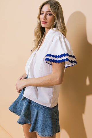 LEARN AS YOU GO WOVEN TOP - By Baano