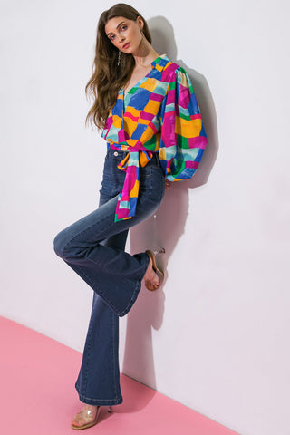 LOVELY STATEMENT WOVEN TOP - By Baano