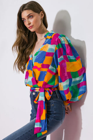 LOVELY STATEMENT WOVEN TOP - By Baano