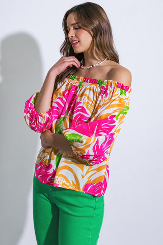 BREAKING HEARTS WOVEN TOP - By Baano