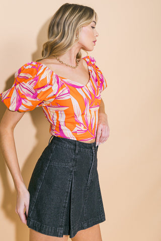 A WORLD OF GOOD WOVEN CROP TOP - By Baano