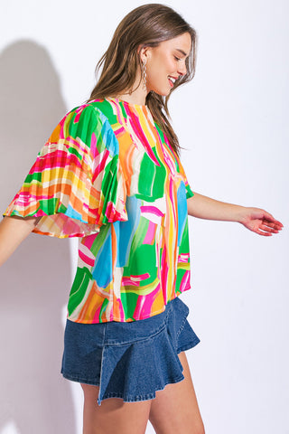 MEET AT THE RETREAT WOVEN TOP - By Baano