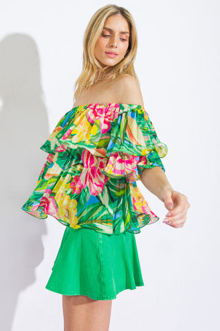I'LL BE LOVING YOU WOVEN TOP - By Baano