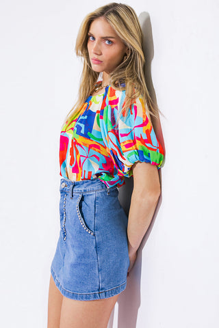 GRACEFUL BEAUTY WOVEN TOP - By Baano