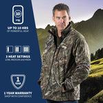 Sahara Men's Heated Hunting Jacket - Mossy Oak Camo