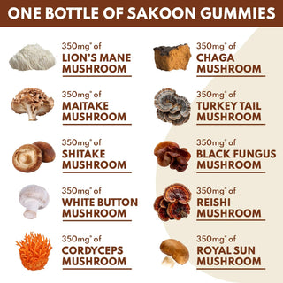 10-in-1 Lions Mane Mushroom Complex Gummies - By Baano