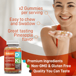 5000 IU Vitamin D3 With Vitamin K2 & Black Seed Oil - By Baano