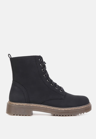 sasha lace-up ankle boots with side zipper