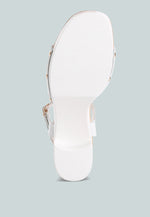 Sawor Recycled Leather High Block Sandals