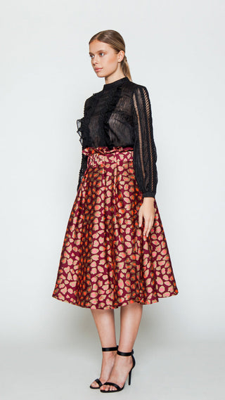NIGHT AT THE CLUB MIDI SKIRT - By Baano
