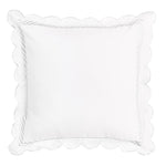 600 Thread Count Scallop Rope Embroidered Cotton Euro Sham Pair