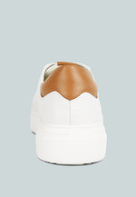 Schick Lace Up Leather Sneakers