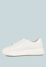 Schick Lace Up Leather Sneakers
