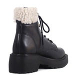 Seal Combat Boots with Shearling