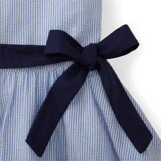 Seersucker Peter Pan Collar Dress - Glamourous Grace