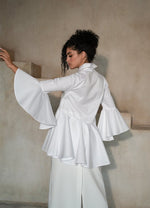 Sesta Italian Design White Gabardine Shirt