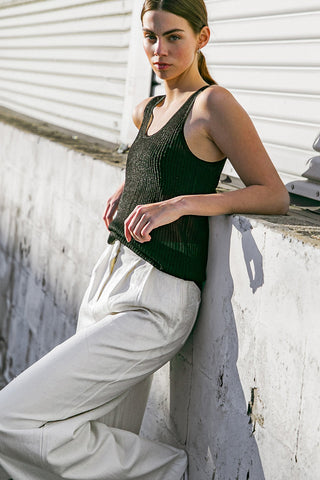 BLISSFUL LOVE WOVEN TANK TOP - By Baano