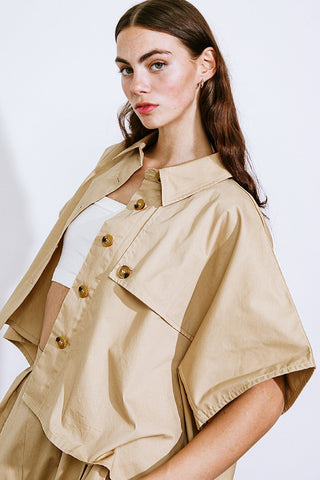 IT'S PERFECT TIMING WOVEN TOP - By Baano