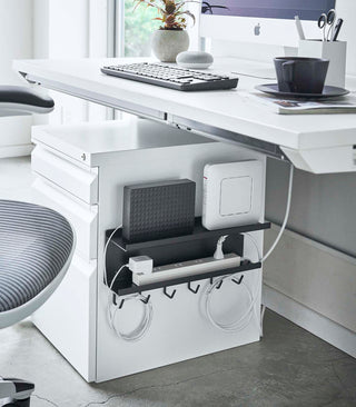 Wall-Mount Cable & Router Storage Rack - Steel - By Baano