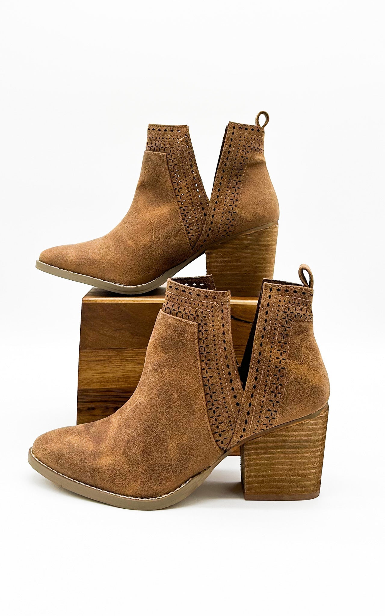 Shaina Bootie in Camel
