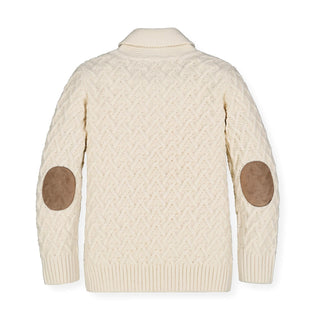 Shawl Collar Organic Cable Sweater - Baby - Glamourous Grace