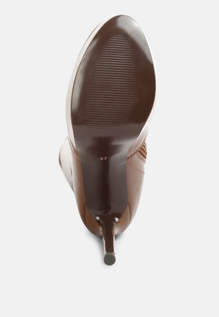 Shawtie High Heel Stretch Patent Calf Boots