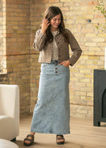 Shea Espresso Lightweight Denim Jacket