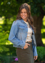 Shea Medium Wash Lightweight Denim Jacket