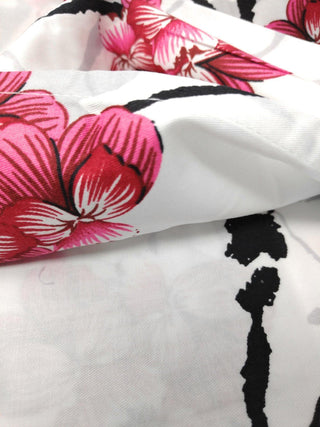 DaDa Bedding Floral Cherry Blossoms Red Purple Fitted Sheet & Pillow Cases Set (FTS8318)