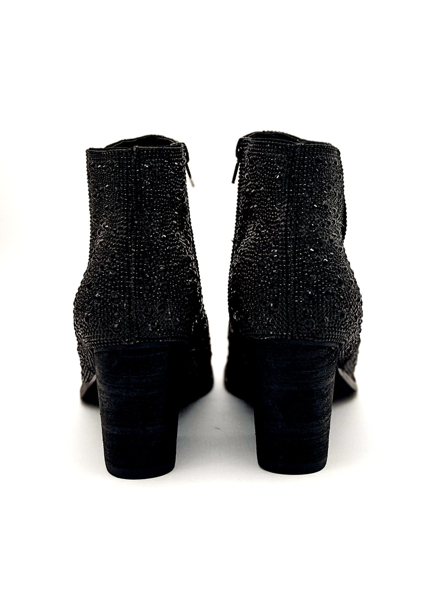Shine Star Rhinestone Bootie in Black Naughty Monkey