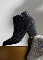 Shine Star Rhinestone Bootie in Black Naughty Monkey