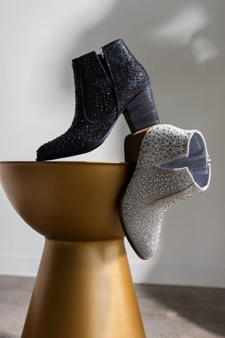 Shine Star Rhinestone Bootie in Black - By Baano
