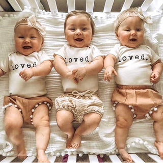 Loved. Organic Cotton Baby Bodysuit Short Sleeve