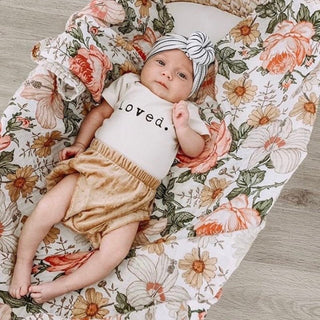 Loved. Organic Cotton Baby Bodysuit Short Sleeve