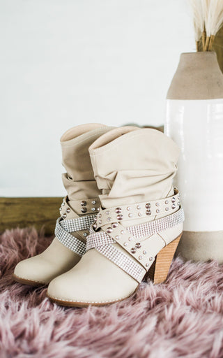 Short Change Booties in Cream - By Baano