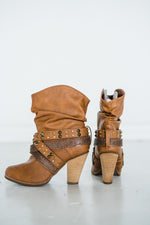 Short Change Booties in Tan Naughty Monkey